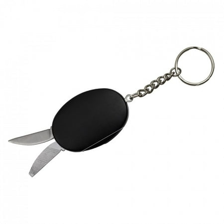 Mini Keychain Multi-Tool Knife Blade, File, Bottle Opener - (Best Zip File Opener For Android)
