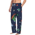 thumbnail image 2 of Balery Men'S Dinosaur Astronaut Space Surfing Pants,Sleepwear Pants,Pajama Pants,Pj Bottoms Drawstring And Pockets-Large, 2 of 9