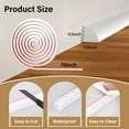 thumbnail image 2 of Topboutique 79 inch Stick Wall Molding,Flexible Quarter Round Molding,Bendable Peel Trim Molding,Double-Sided Self Adhesive Molding Trim for Wall Edge Corner Stair Edge,Bathroom Kitchen,White, 2 of 9