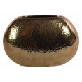 thumbnail image 1 of Benzara BM134206 Ceramic Elliptical Vase Hammered, Copper, 1 of 1