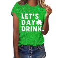 thumbnail image 5 of VgaVtl St. Paddy's Day Womens T Shirts Short Sleeve Sequin Graphic Tops for Women Trendy Relaxed Fit Sparkly Leisure Tops,Green XL, 5 of 5