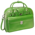 thumbnail image 2 of McKlein ROSEVILLE, Checkpoint-Friendly Detachable Wheeled Laptop Briefcase, Top Grain Cowhide Leather, Green (96641), 2 of 8