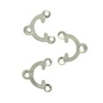 thumbnail image 2 of 100x Filigrane Triangle 3hole Connecteur Menuiser Bijoux Résultats Bijoux Connecteurs Argent Blanc, 2 of 4