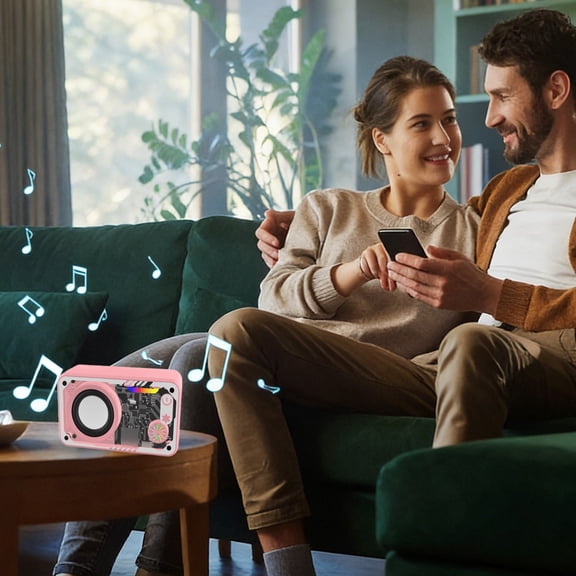 Transparent Bluetooth Speaker under $5! Yrmaups Transparent Mechanical Bluetooth Speaker, Colorful Wireless Outdoor Desktop Mini Speaker, Portable Speaker with LED Lights, HD Sound, Water Resistant