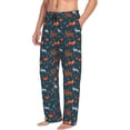 thumbnail image 6 of Kdxio Autumn Forest Animals Cute Print Men's Sleep Pajama Pant Lounge Pants with Pockets-Large, 6 of 6