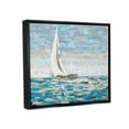 thumbnail image 3 of Stupell Industries Abstract Sailboat Painting Transportation Painting Black Floater Framed Art Print Wall Art, 31 x 25, 3 of 9