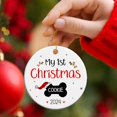 thumbnail image 4 of Dog Ornament 2025, My 1st Christmas Ornament, Custom Pet Ornament Gift, Customized Dog Lover Decor, Pet 1st Christmas Ornament Present, Personalized Name Puppy Ceramic Ornament for Mom Dad eEZy9U, 4 of 6