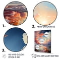 thumbnail image 3 of Designart "Dusk Clouds Fluid Ink View VI" Clouds Floater Framed Canvas Art Print, 3 of 5