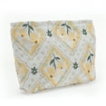 thumbnail image 1 of 1 Pc Bolsa de Maquillaje Floral Portátil para Mujeres para Actividades al Aire Libre Viaje Amarillo Gris Lona, 1 of 3