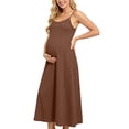 thumbnail image 3 of QSAWXQZ Women's Maternity Maxi Dress Sleeveless Scoop Neck Stretch a Line Long Dress for Summer 3XL, 3 of 9