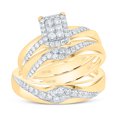 thumbnail image 3 of 10Kt Yellow Gold 3/4Ctw Natural Diamond Cn Fashion Emerald Trio Set, Womens Size: 7.5 / Mens Size: 12, 3 of 3