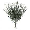 thumbnail image 1 of 36 Piezas de Tallos Eucalipto Hojas Artificiales Ramas Toque Verde Gris Verdadero, 1 of 5