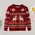 thumbnail image 1 of Jersey de punto para niños y niñas, suéter cómodo y acogedor, suéter de copo de nieve de Navidad, 1 of 9