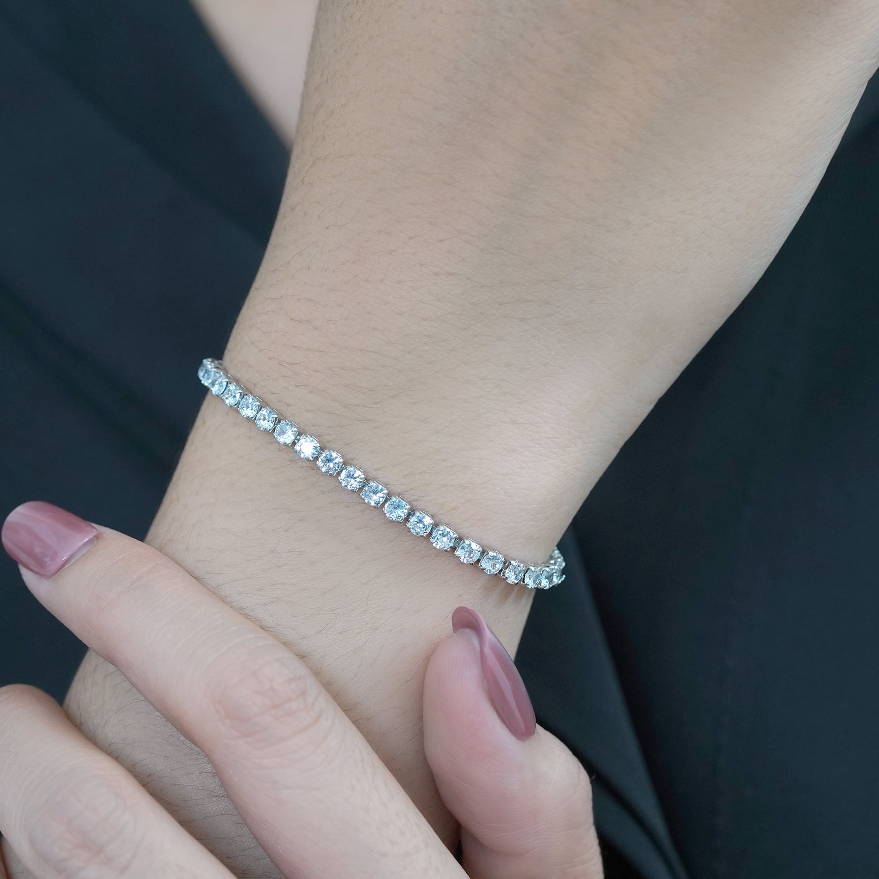 JeenMata 3 Carat Cubic Zirconia (CZ) Tennis Bracelet in 18K