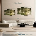 thumbnail image 4 of Elephant Stock All Aglow Path Wall Art - Horizontal Multi Panel Canvas - Living Room Wall Decor - Nature Multi Panel - Black And Green Decor By D. Burt - 52" x 32", 4 of 8