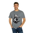 thumbnail image 4 of Cat Playing Guitar Comfort Colors Unisex T-Shirt, 4 of 4