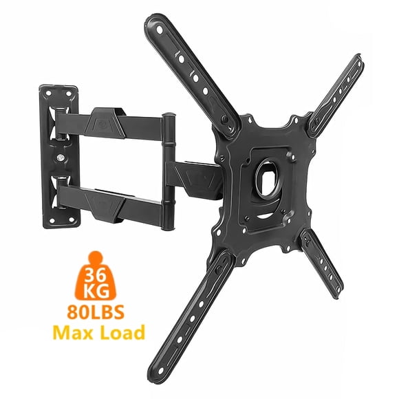 Full Motion TV Wall Mount for 26-60 inch TVs up to 80lbs and Max VESA 400x400mm, Wall Mount TV Bracket with Articulating Swivel Extension Tilting Leveling
