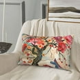 thumbnail image 5 of Fuzoiu Butterflies And Flowers Painting Print Fuzzy Pillowcases, Super Soft Pillow Case Cover with Zipper for Bedroom, Sofa, Couch,Cozy Pillow Shams for All Seasons-14"x20", 5 of 6