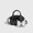 Black, variant on Black Shiny PU Versatile Accessory Mini Box Handbag, Detachable Adjustable Strap Leisure Outing Fashion Crossbody Purse for Women