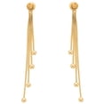 thumbnail image 2 of Savlano 925 Sterling Silver 18k Gold Plated Dangle Drop Ball Tassel Stud Earrings For Women and Teens Comes In White Gold, Yellow Gold & Rose Gold Colors Comes With Savlano Gift Box, 2 of 6
