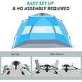 thumbnail image 4 of OutdoorMaster Pop Up Beach Tent for 4 Person - Easy Setup and Portable Beach Shade Sun Shelter Canopy with UPF 50+ UV Protection Removable Skylight Family Size - Blue, 4 of 11