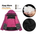 thumbnail image 4 of Little Donkey Andy Women's Lightweight Insulated Hybrid Jacket for Hiking Running Ski Warm Rose XL, 4 of 7