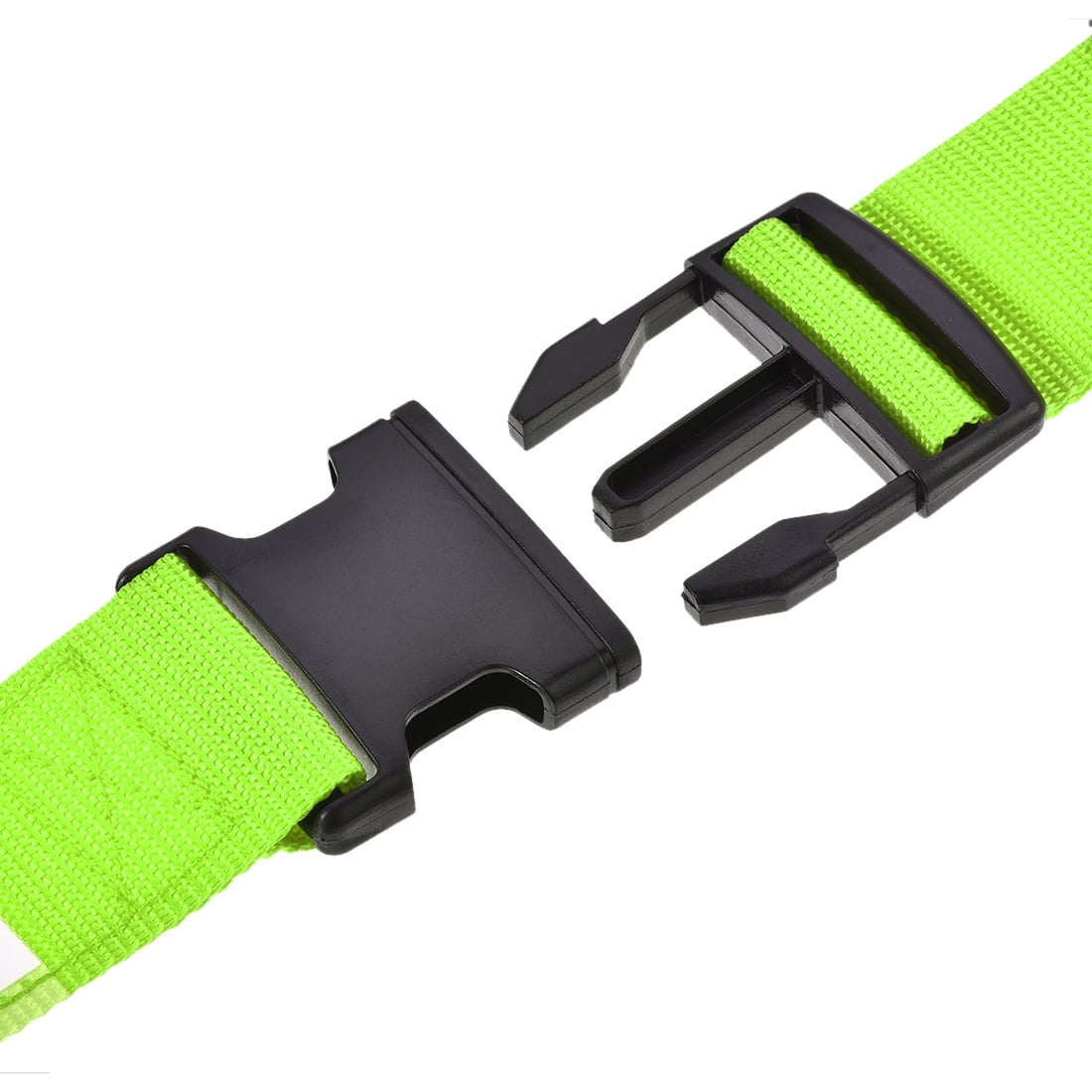 Unique Bargains Luggage Straps Belts with Buckle Label Adjustable Bag Packing Accessories Light Green