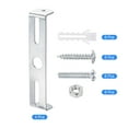 thumbnail image 4 of Placa de luz de techo Uxcell, soporte de montaje para luminarias 3.54"x0.71"x0.67" (L*W*H) Plata 4pcs, 4 of 6