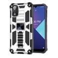 thumbnail image 3 of For Google Pixel 7 Pro Built in Magnetic Kickstand, Military Hybrid Bumper Heavy Duty Dual Layer Hard Rugged Protective Phone Case Cover by Xpression - Silver, 3 of 8