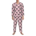 thumbnail image 3 of Sikiie French Bulldog Mens Pajama Set, Soft Warm Long Sleeve Sleepwear, Cozy Button-Down Pjs for Men-Small, 3 of 7