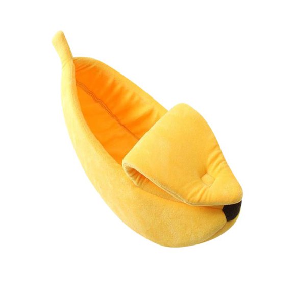 Cozy Banana Shape Pet Bed, Warm, Soft & Breathable Dog and Cat Bed for Comfort in Winter, Cute Design, Ideal for Small and Large Pets