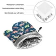 thumbnail image 6 of Haiem Dinosaur Print Extra Long Oven Mitts and Pot Holders 4pc Sets: Heat Resistant Silicone Oven Mittens with Mini Oven Gloves and Hot Pads Potholders, 6 of 6