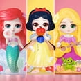 thumbnail image 2 of figuras de acción de La Sirenita Ariel para niños, juguetes de Rapunzel, Blancanieves, colección de princesas, escultura de habitación, regalo, 2 of 5