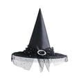 thumbnail image 3 of Sombrero de Halloween Yinane sombrero de personaje puntiagudo para adultos negro, 3 of 7