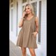 thumbnail image 4 of Vestido Mini Sin Mangas Color Caqui M, 4 of 7
