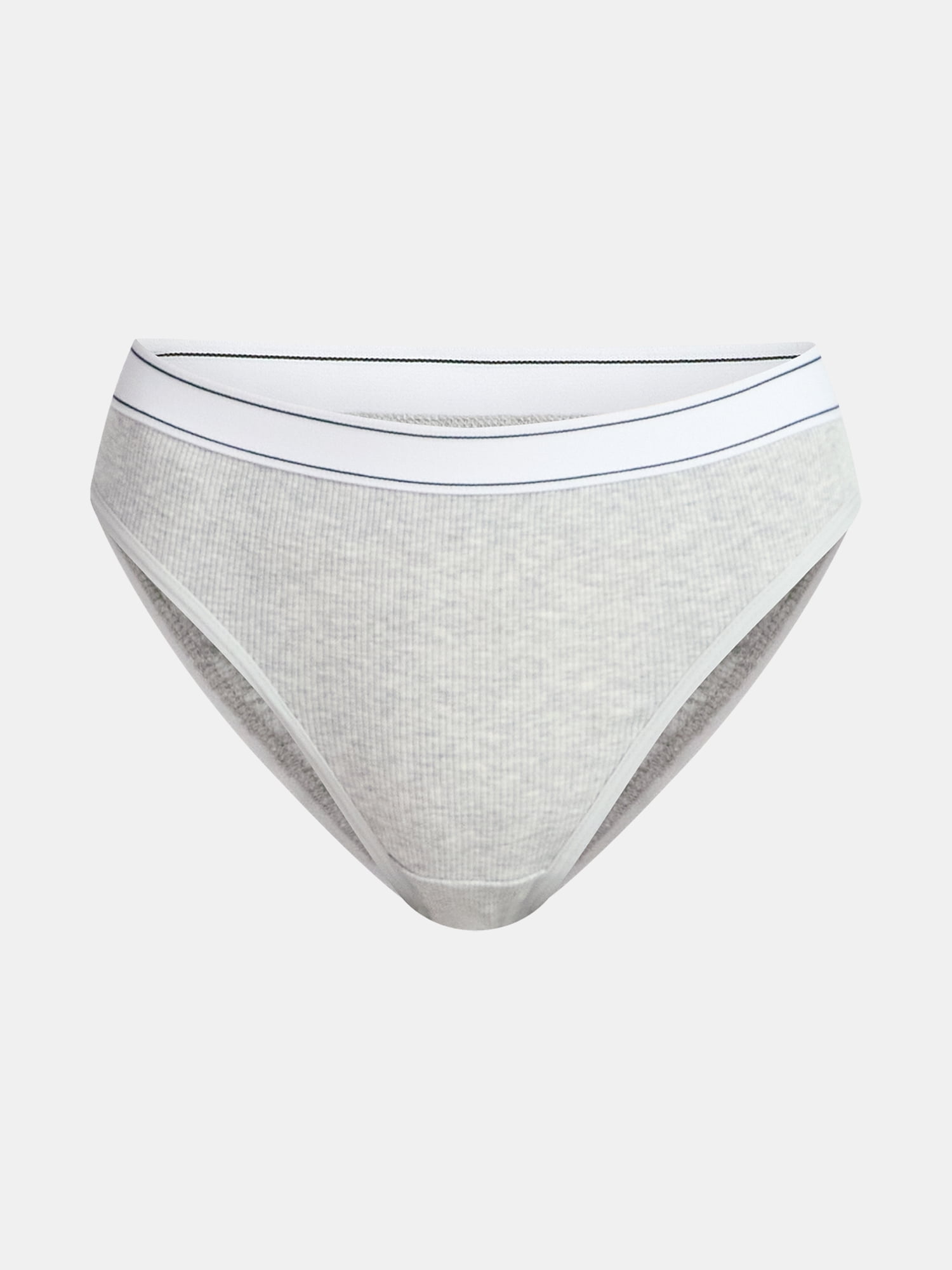 No Boundaries Stretch Ribbed Hi-Cut Cheeky Panties, 5-Pack, Women's