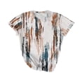 thumbnail image 1 of XMMSWDLA Women's Summer Solid Short Puff Round Neck Workwear Office Blouse Top Multicolor Plus Size Tops, 1 of 4