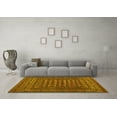 thumbnail image 3 of Ahgly Company Machine Washable Indoor Round Southwestern Yellow Country Area Rugs, 5' Round, 3 of 4