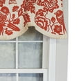 thumbnail image 2 of RLF Home Modern Design Classic Lovebird Cornice Style Window Valance 50" x 17" Orange, 2 of 3