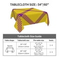 thumbnail image 2 of ZNDUO Square Waterproof Table Cloth, Washable Wrinkle Resistant Vintage Yellow Buffalo Plaid Pattern Polyester Table Cover, 60"x60", 2 of 8
