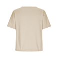thumbnail image 5 of Womens Clothing Homenesgenics Womens Tops Women's Casual Solid Color Short-Sleeved Crew-Neck Tops Beige L, 5 of 6