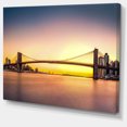 thumbnail image 2 of Brooklyn Bridge Panorama Yellow Sky, 2 of 3