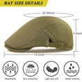 thumbnail image 5 of Minzimin Men's Mesh Cap Breathable Summer Newsboy Hat Adjustable Beret Cabbie Driving  Hats, 5 of 7