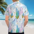 thumbnail image 6 of High Quality Hawaiian Shirts for Men Short Sleeve Aloha Beach Shirt Floral Summer Casual Button Down Shirts Blouses JRJ7SA, 6 of 7