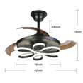 thumbnail image 4 of New in 2022 CUMKA 42'' Ceiling Fan Lights Remote Control LED Dimmable 6-Speed Ceiling Fans with Lights Farmhouse Low Profile Black Ceiling Fan Light, 4 of 9