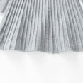 thumbnail image 6 of SERTG Children Knit Sweater Dress Solid Color Long Sleeve Round Neck Princess Cute Comfortable Casual Fall Winter Skirt for Kids 3-9 Years(Gray,9 Years), 6 of 6