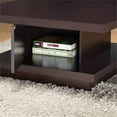 thumbnail image 4 of Bowery Hill Square Pedestal Storage Coffee Table in Cappuccino, 4 of 14