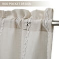 thumbnail image 5 of Haperlare Kitchen Curtain Valance Farmhouse Small Linen Blackout Tier Curtain Valance for Bathroom Living Room Bedroom, 52"W x 15"L Taupe, 5 of 7