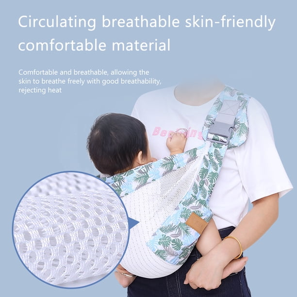 Portabebés de verano transpirable, ajustable, de malla 3D, con tirantes gruesos y bolsillo para piscina y playa
