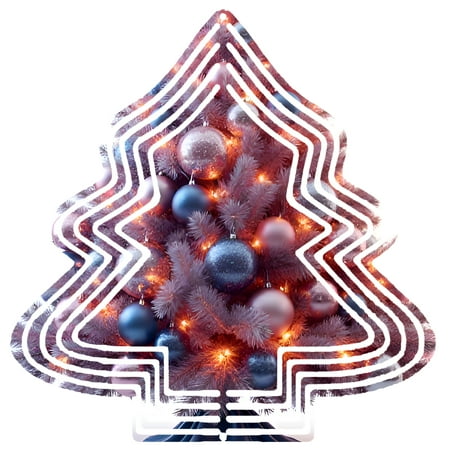 Metal Hanging Christmas Tree Wind Decorations – Stylish Garden Spinners with Festive Tree Design for Yard and Garden Decor Metal Hanging Christmas Tree Wind Decorations – Stylish Garden Spinners with Festive Tree Design for Yard and Garden Decor